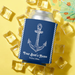 Navy Blue Nautical Willkommen bei Custom Boote Dosenkühler