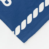 Navy Blue Nautical Willkommen bei Custom Boote Fleecedecke (Ecke)
