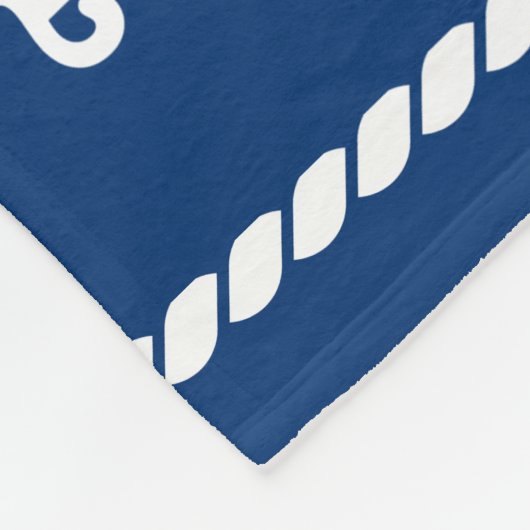 Navy Blue Nautical Willkommen bei Custom Boote Fleecedecke (Ecke)