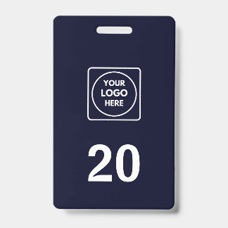 Navy Blue Number | Design für kundenspezifische Ho Ausweis