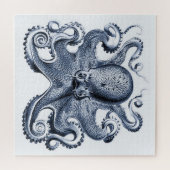 Navy Blue Octopus Illustration von Ernst Haeckel Puzzle (Horizontal)