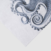 Navy Blue Octopus Illustration von Ernst Haeckel Seidenpapier (Detail)