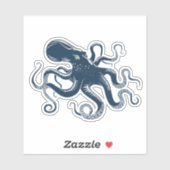 Navy-Blue-Oktopus-Seemaschine Aufkleber (Blatt)