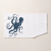 Navy-Blue-Oktopus-Seemaschine Badhandtuch Set (Handtuch)