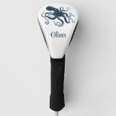 Navy-Blue-Oktopus-Seemaschine Golf Headcover (Vorderseite)
