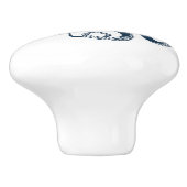 Navy-Blue-Oktopus-Seemaschine Keramikknauf (Seitenansicht)