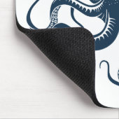 Navy-Blue-Oktopus-Seemaschine Mousepad (Ecke)