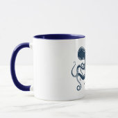 Navy-Blue-Oktopus-Seemaschine Tasse (Links)