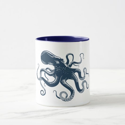 Navy-Blue-Oktopus-Seemaschine Tasse (Zentrum)