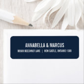 Navy Blue Old Fashion Typografy Address Label (Insitu)
