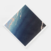 Navy Blue Ombre Agate Rose Gold Moderne Hochzeit Serviette (Ecke)