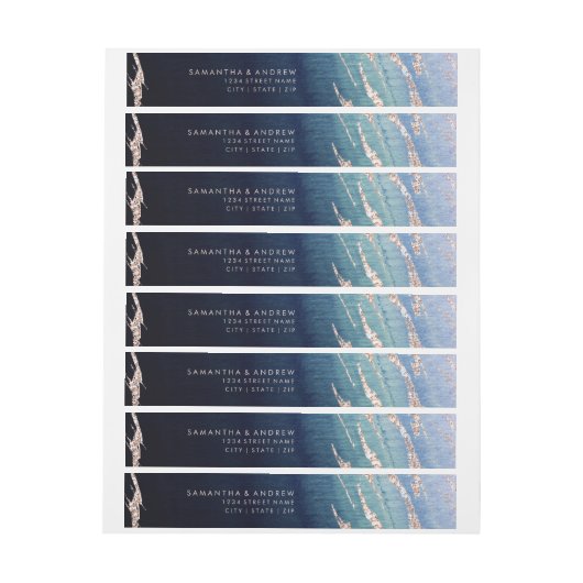 Navy Blue Ombre Agate & Rose Gold Wedding (Bogen)