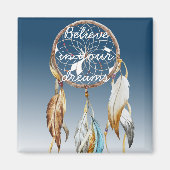Navy Blue Ombre Dream Catcher Magnet (Vorne)