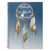 Navy Blue Ombre Dream Catcher Notizblock (Vorderseite)