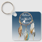 Navy Blue Ombre Dream Catcher Schlüsselanhänger (Vorderseite)