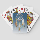 Navy Blue Ombre Dream Catcher Spielkarten (Rückseite)