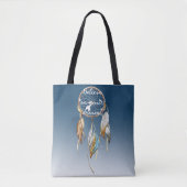 Navy Blue Ombre Dream Catcher Tasche (Vorderseite)