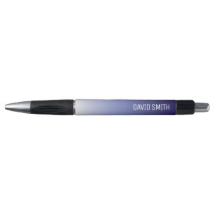 Navy Blue Ombre Personalisiert Name Black Ink Pen Kugelschreiber