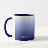 Navy Blue Ombre Personalisiert Typ Name Tasse (Links)