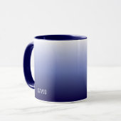 Navy Blue Ombre Personalisiert Typ Name Tasse (Vorderseite Links)