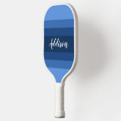 Navy Blue Ombre Stiped Custom Pickleball Schläger (Links)