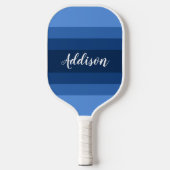 Navy Blue Ombre Stiped Custom Pickleball Schläger (Vorderseite)