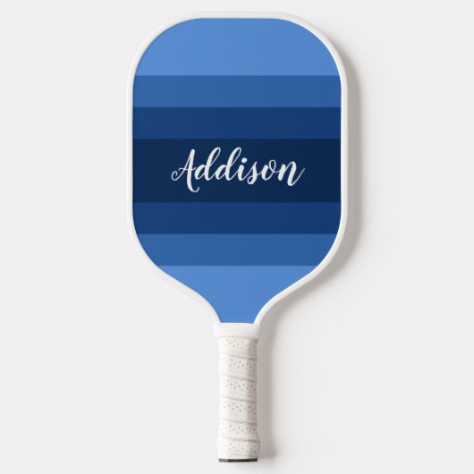 Navy Blue Ombre Stiped Custom Pickleball Schläger (Vorderseite)