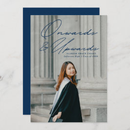 Navy Blue On and Upwards 2 Foto Abschluss Ankündigung