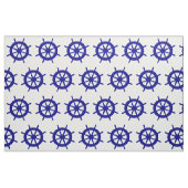 Navy Blue on White Coastal Decor Ship Wheel Stoff (Fat Quarter (45,7 x 55,9 cm))