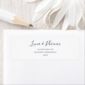 Navy Blue on White Return Address Label (Insitu)