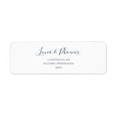 Navy Blue on White Return Address Label (Vorne)