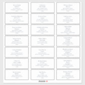 Navy Blue on White Wedding Guest Address Labels (Blatt)