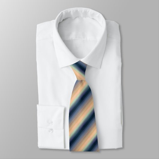 Navy Blue Orange Ombre Color Krawatte (Gebunden)