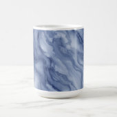 Navy- Blue Organic Marble-Like Texture Kaffeetasse (Mittel)