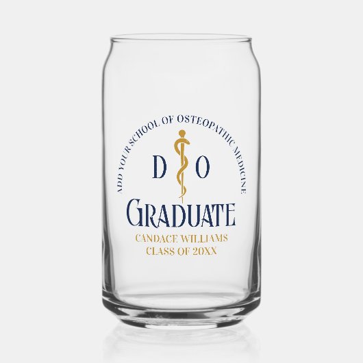 Navy Blue Osteopathic Medical School Abschluss Dosenglas (Vorderseite)