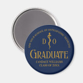 Navy Blue Osteopathic Medical School Abschluss Magnet (Vorderseite/Rückseite)