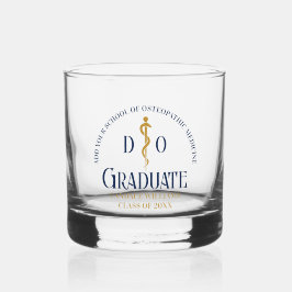 Navy Blue Osteopathic Medical School Abschluss Whiskyglas
