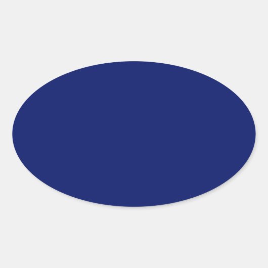 Navy Blue Oval Aufkleber (Vorderseite)