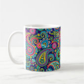 Navy Blue Paisley Kaffeetasse (Links)