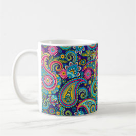 Navy Blue Paisley Kaffeetasse