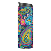 Navy Blue Paisley Thermosbecher (Nach rechts gedreht)
