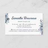 Navy Blue Pastry Koch, hausgemachte Bäckerei Visitenkarte (Rückseite)