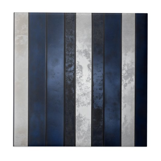 Navy Blue Pattern Fliese (Vorderseite)