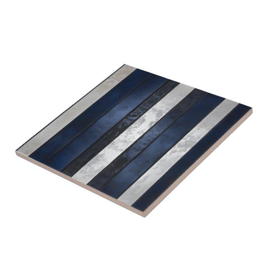 Navy Blue Pattern Fliese (Seite)