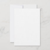 Navy Blue Peacock Wedding RSVP Karte (Rückseite)