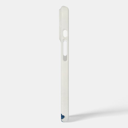 Navy Blue Peonies iPhone Case (Rückseite / Links)