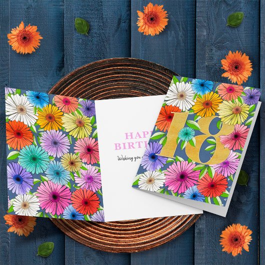 Navy Blue Personalisiert 18. Geburtstag Karte