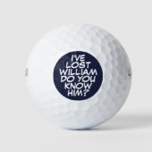 Navy Blue Personalisiert Funny Comic Book Love Golfball (Vorderseite)
