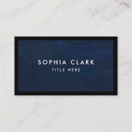 Navy Blue Personalisiert Luxury Modern Elegant Visitenkarte