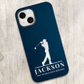 Navy Blue Personalisiert Monogram Golfer Case-Mate iPhone Hülle